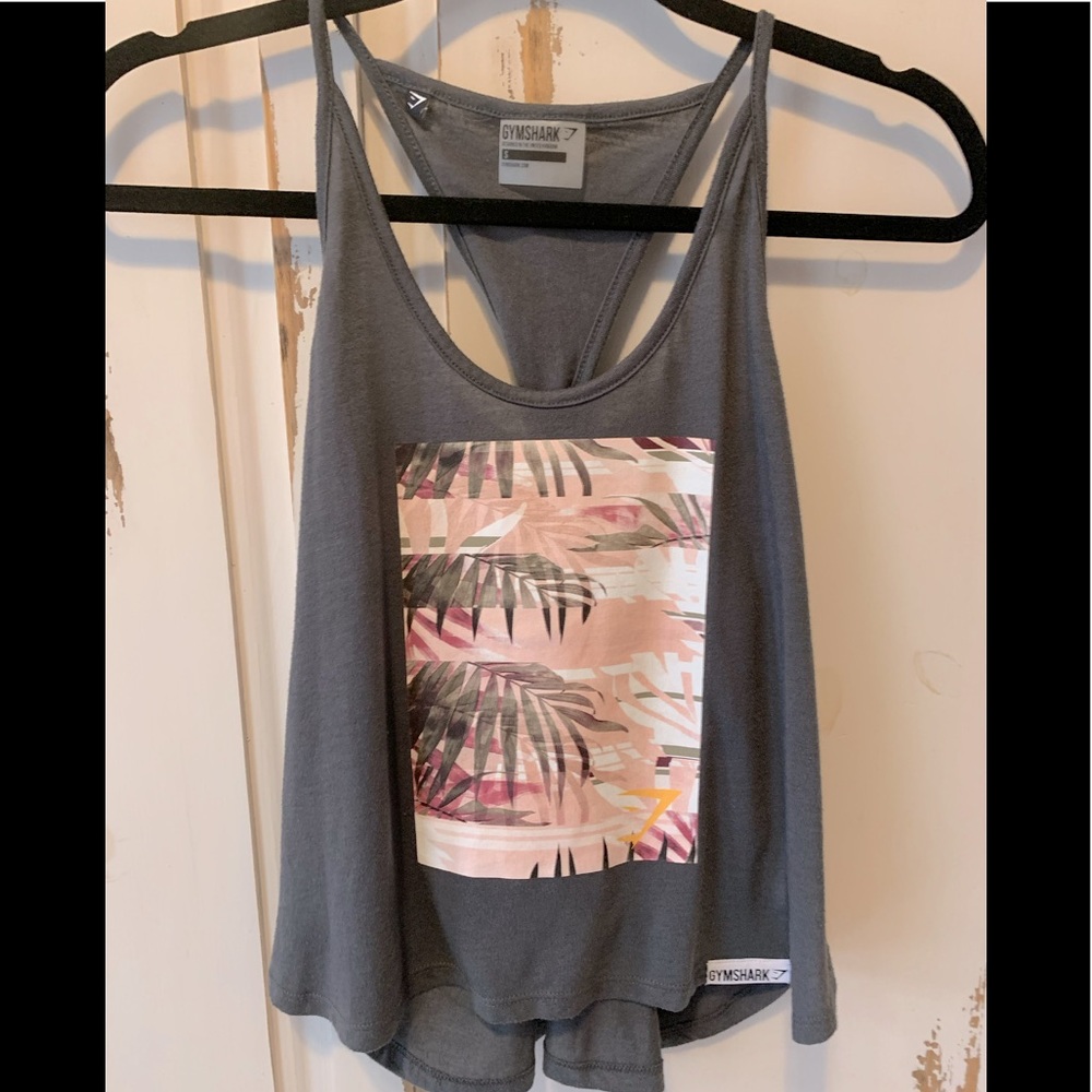 Gymshark workout tank Hawaiian print racerback